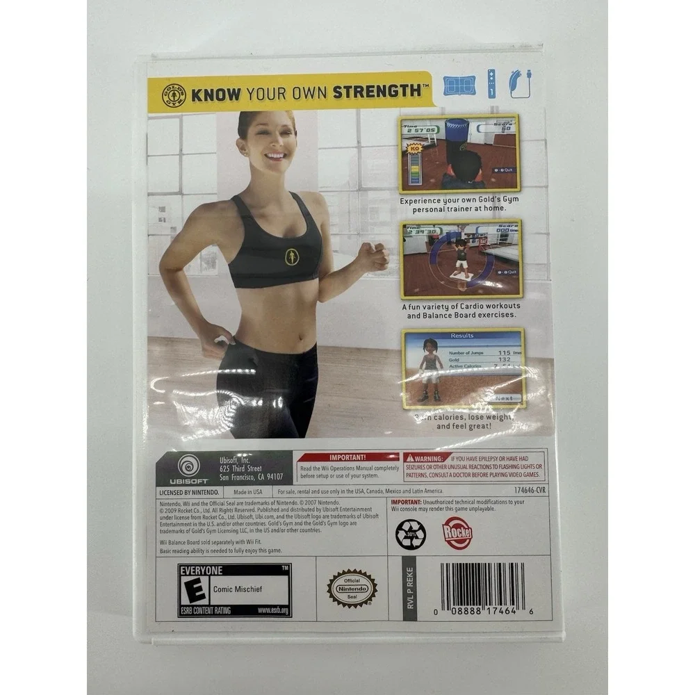 Gold's Gym Cardio Workout Nintendo Wii Ubisoft With Manual CIB